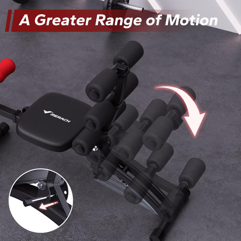 MERACH Adjustable Weight Bench for Full Body Workout, Press Bench of Home Gym Strength Training, Exercise Machine for ab, arm, leg,