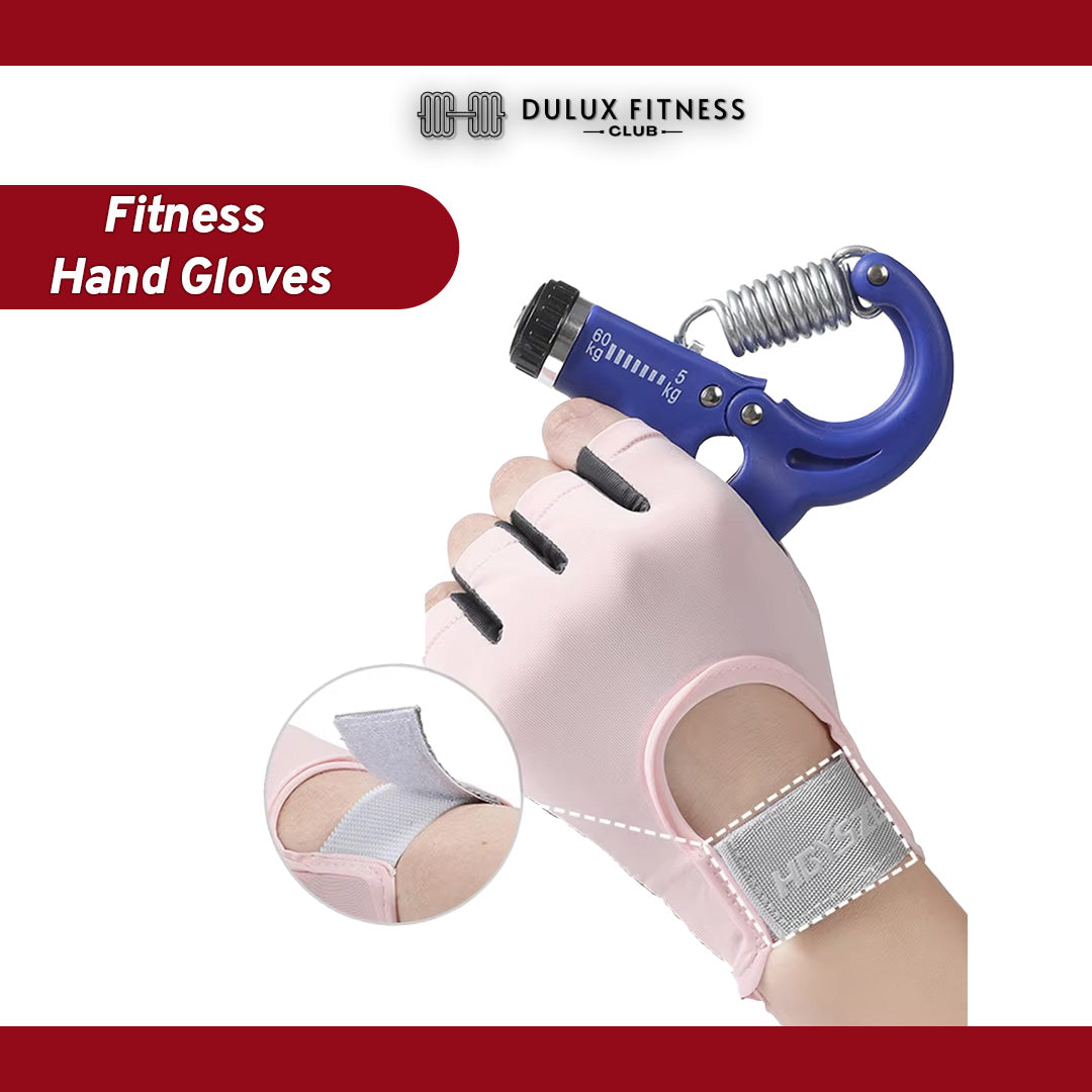 DuluxFitness Half-Finger Gloves – Anti-Slip, Breathable, High Elasticity for Indoor & Outdoor Sports – Unisex Gloves