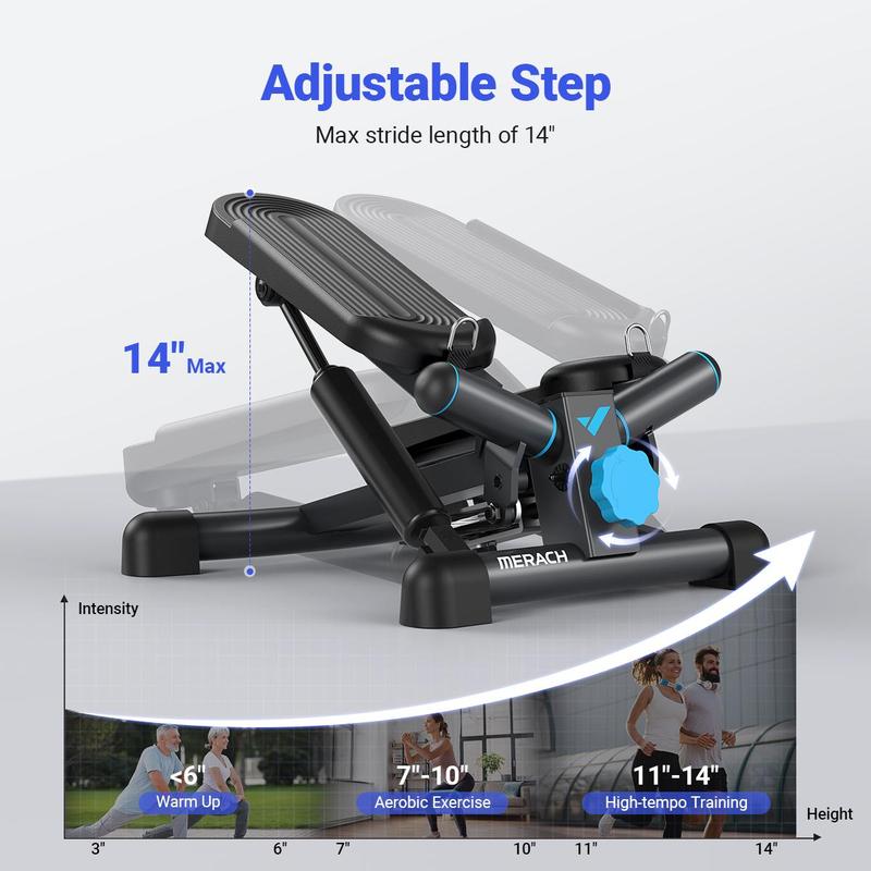 MERACH Steppers for Exercise, Mini Stepper with 330LBS Loading Capacity, Compact Size Workout Equipment for Home Gym