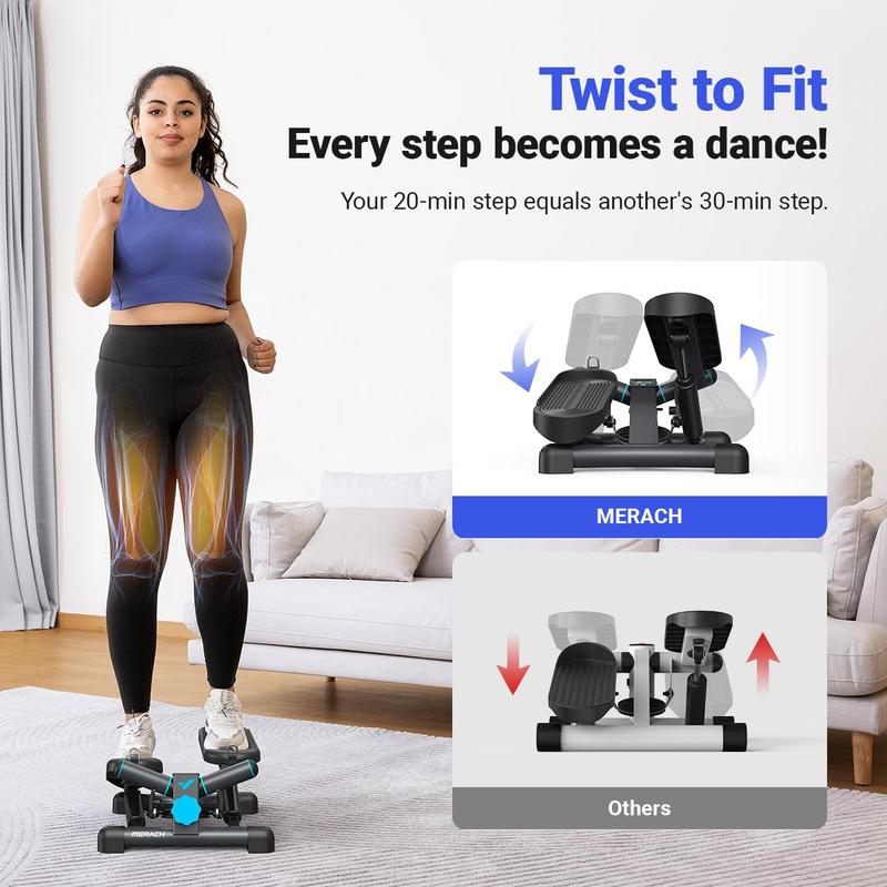 MERACH Steppers for Exercise, Mini Stepper with 330LBS Loading Capacity, Compact Size Workout Equipment for Home Gym