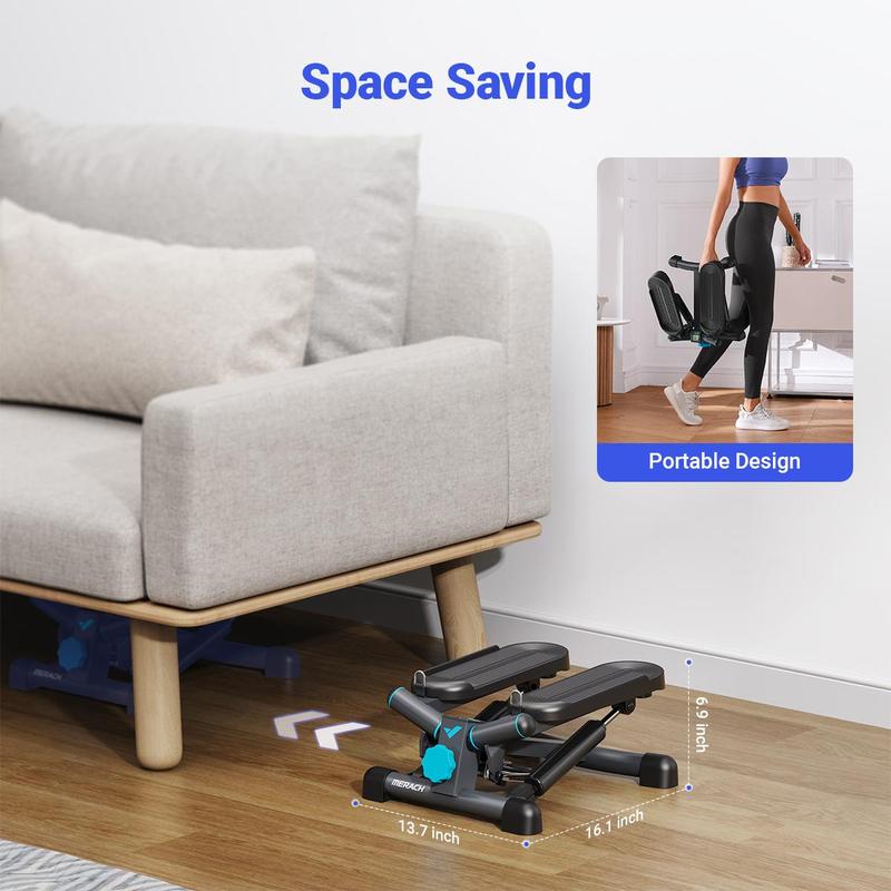 MERACH Steppers for Exercise, Mini Stepper with 330LBS Loading Capacity, Compact Size Workout Equipment for Home Gym