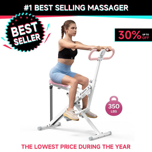 MERACH Squat Machine Glutes Workout Adjustable Resistance Foldable Exercise Equipment Leg Exercise Machine with 350lbs Weight Capacity for Women, Rowing Machine