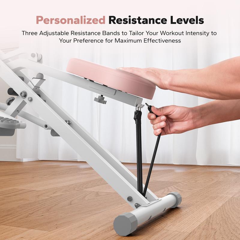 MERACH Squat Machine Glutes Workout Adjustable Resistance Foldable Exercise Equipment Leg Exercise Machine with 350lbs Weight Capacity for Women, Rowing Machine