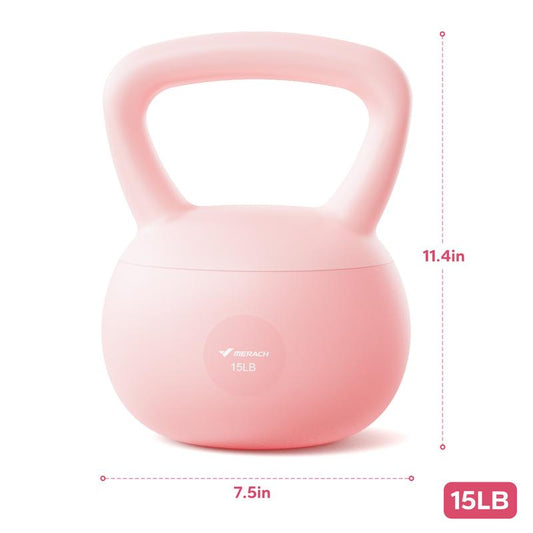 MERACH Soft Kettlebell with Handle for Weightlifting Conditioning Strength and Core Training, Weightlifting Kettlebell for Home Gym, Fitness Equipment