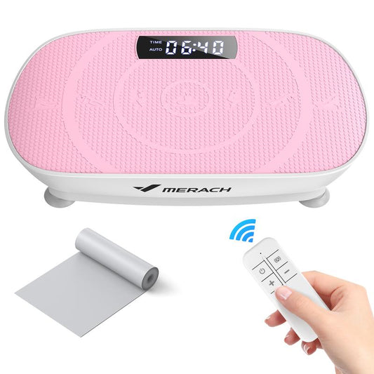 MERACH Vibration Plate Exercise Machine, Lymphatic Drainage Machine , Whole Body Workout Vibration Platform for Wellness and Fitness, Home Gym Kit for Women