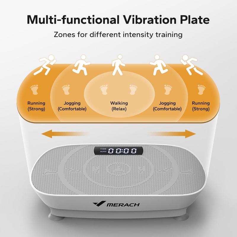 MERACH Vibration Plate Exercise Machine, Lymphatic Drainage Machine , Whole Body Workout Vibration Platform for Wellness and Fitness, Home Gym Kit for Women