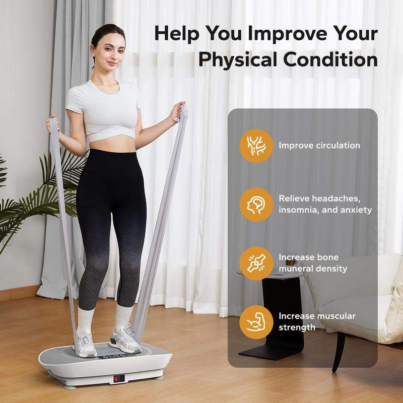 MERACH Vibration Plate Exercise Machine, Lymphatic Drainage Machine , Whole Body Workout Vibration Platform for Wellness and Fitness, Home Gym Kit for Women