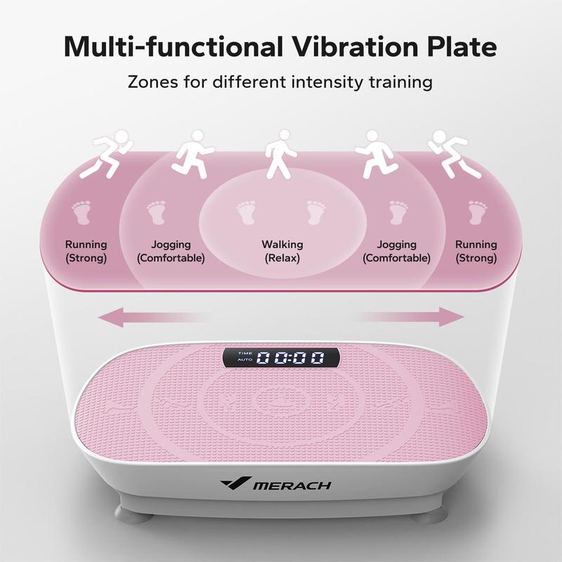 MERACH Vibration Plate Exercise Machine, Lymphatic Drainage Machine , Whole Body Workout Vibration Platform for Wellness and Fitness, Home Gym Kit for Women