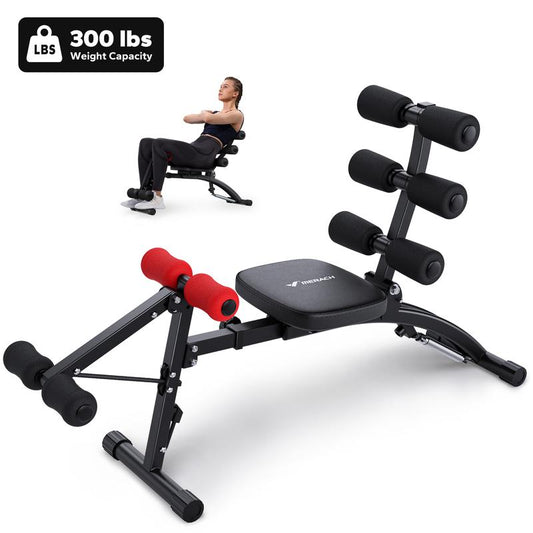MERACH Adjustable Weight Bench for Full Body Workout, Press Bench of Home Gym Strength Training, Exercise Machine for ab, arm, leg,