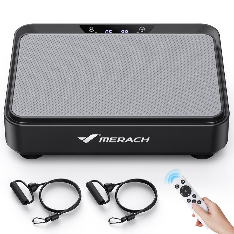 MERACH Square Vibration Plate Exercise Machine 265lbs Capacity, Comfortable Lymphatic Drainage For Full Body Workout, Home Gym Fitness Equipment